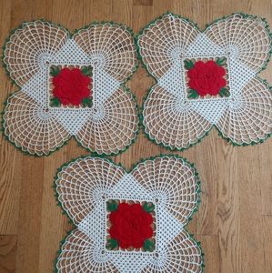 Vintage hand-made doilies